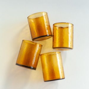 Handblown Hammered Glasses | Set of 4