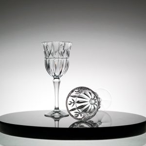 crystal wine glasses set of 2, crystal wine set, vintage crystal set